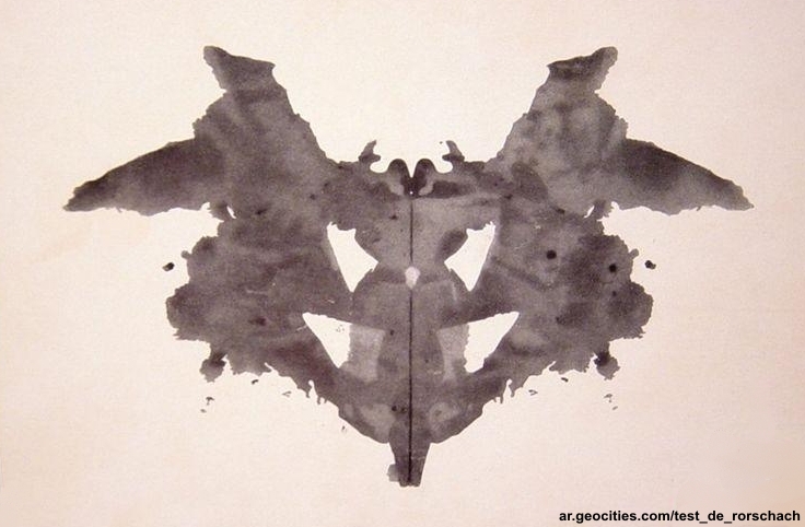 it is a super cool rorschach card which you are prettending that you cannot see